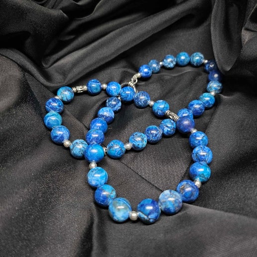👑 Featured This Week: Lapis Royalty Earring and Necklace Set