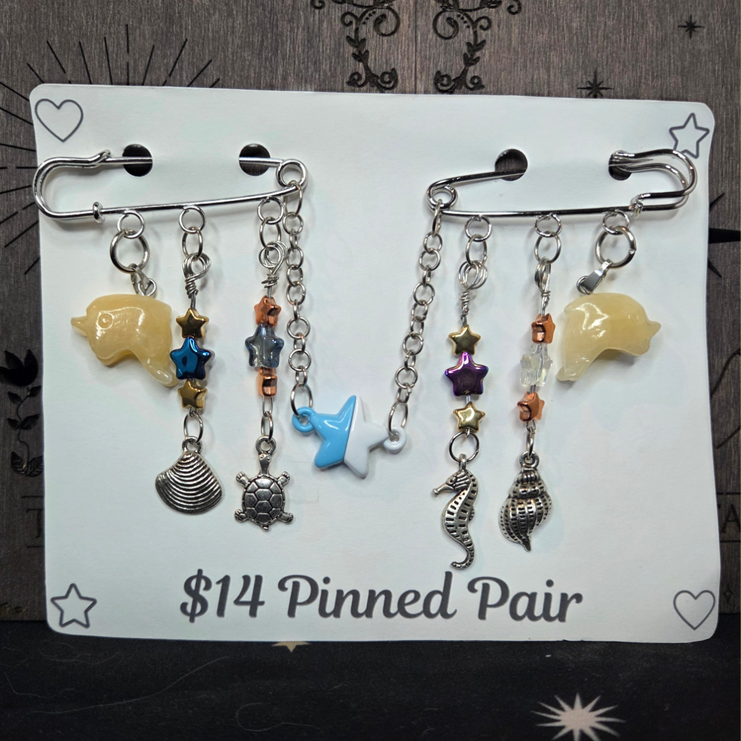 Sunwashed Tides - Pinned pair pins