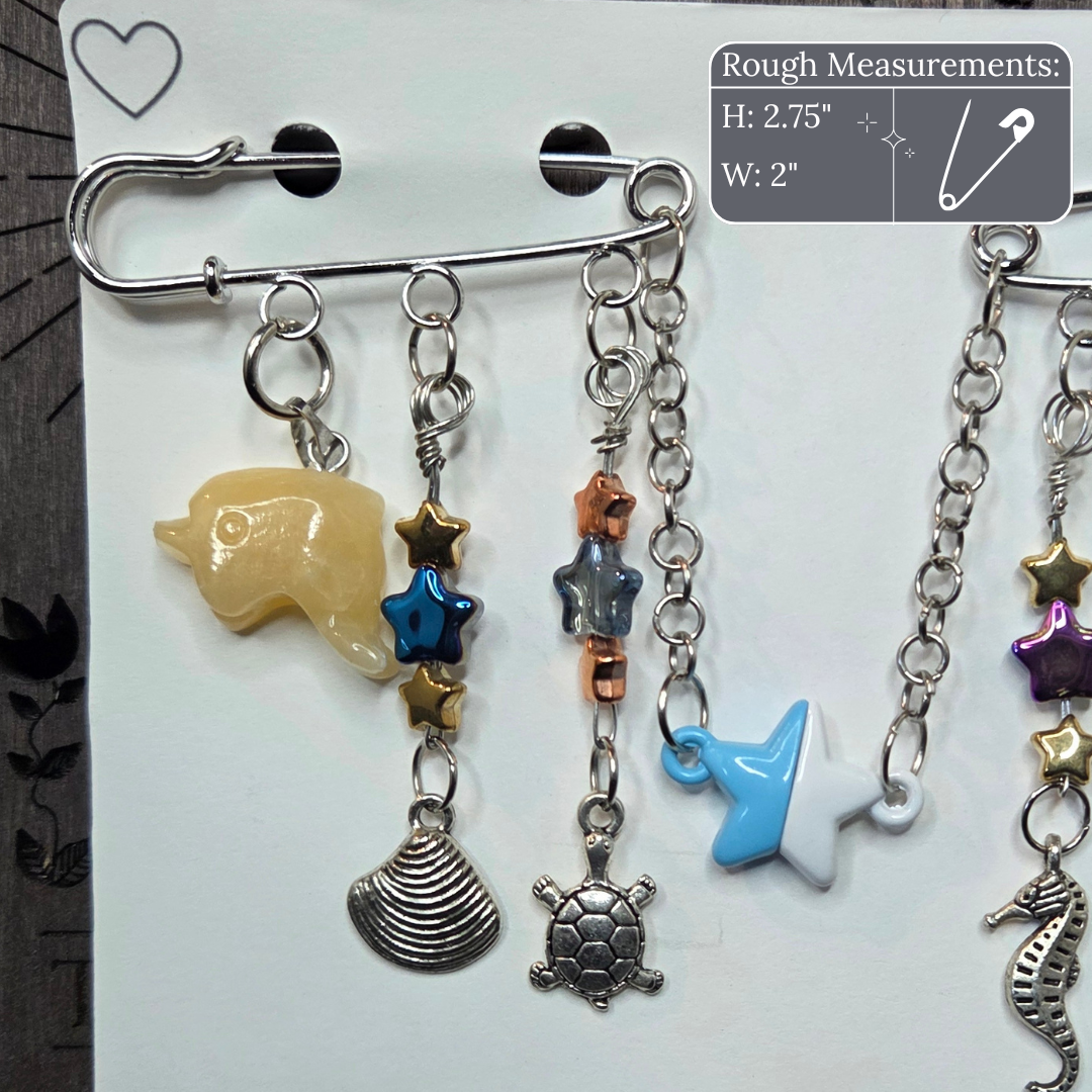 Sunwashed Tides - Pinned pair pins