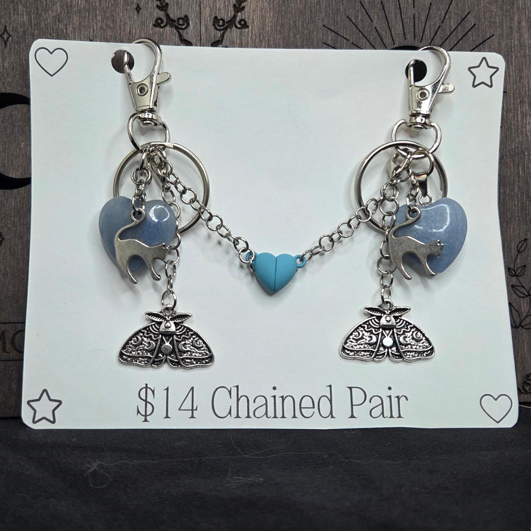 Lunar Echoes - Chained pair keychains