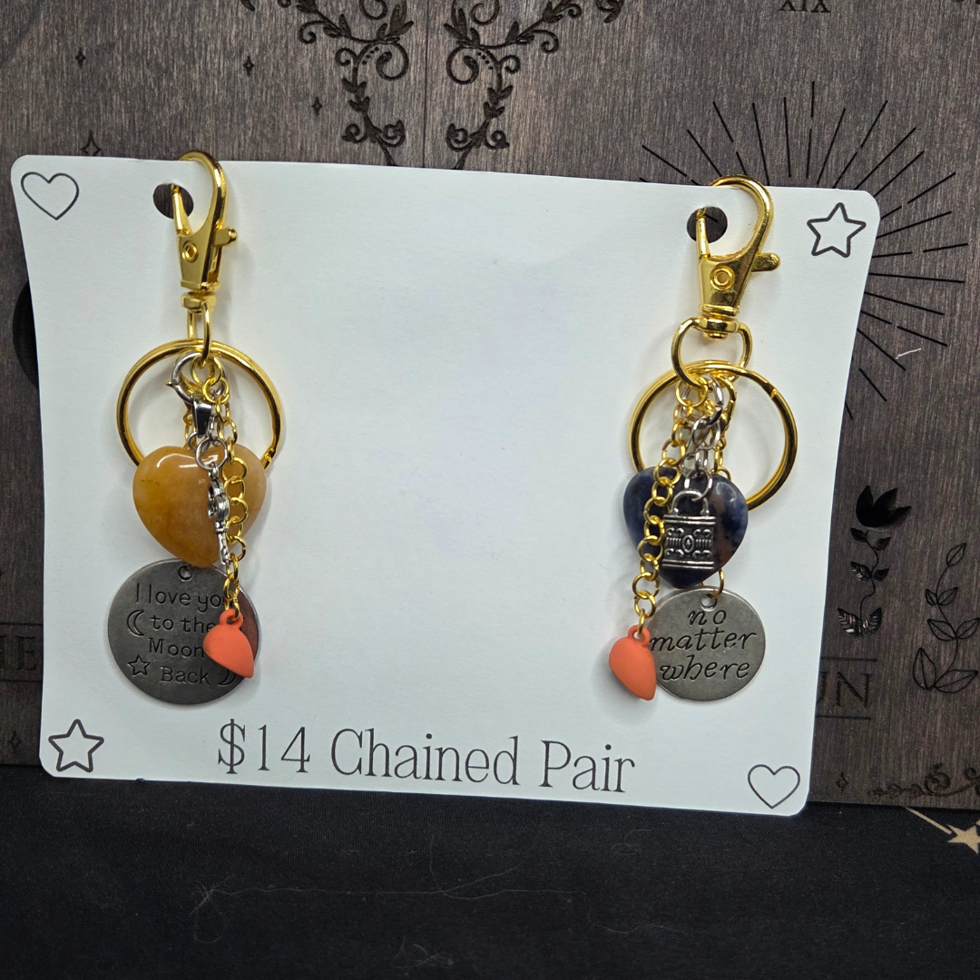 Lockstep Luminaries - Chained pair keychains