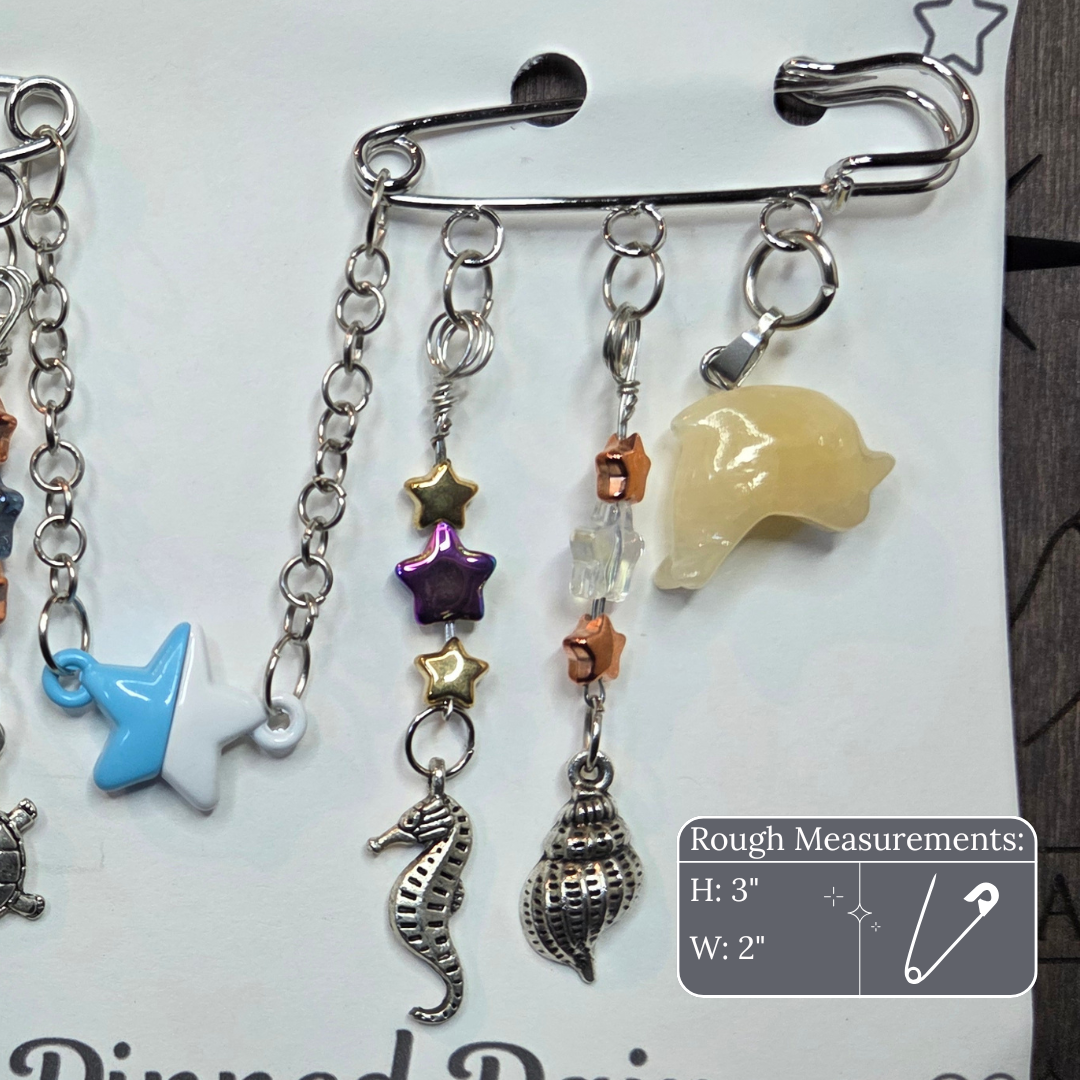 Sunwashed Tides - Pinned pair pins