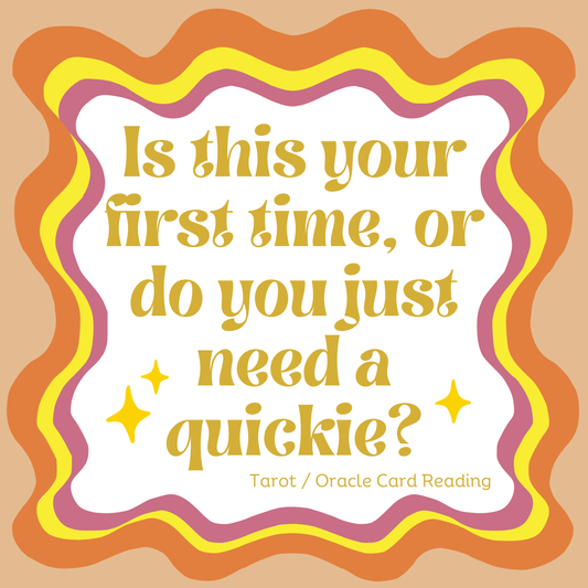 Is this your first time, or do you just need a quickie? 👻