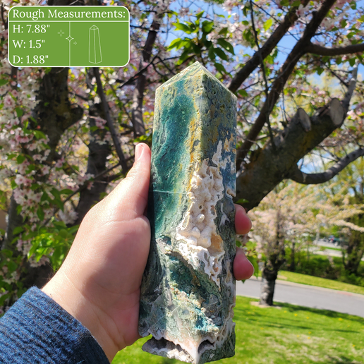 Moss Agate XL Tower (Imperfect)