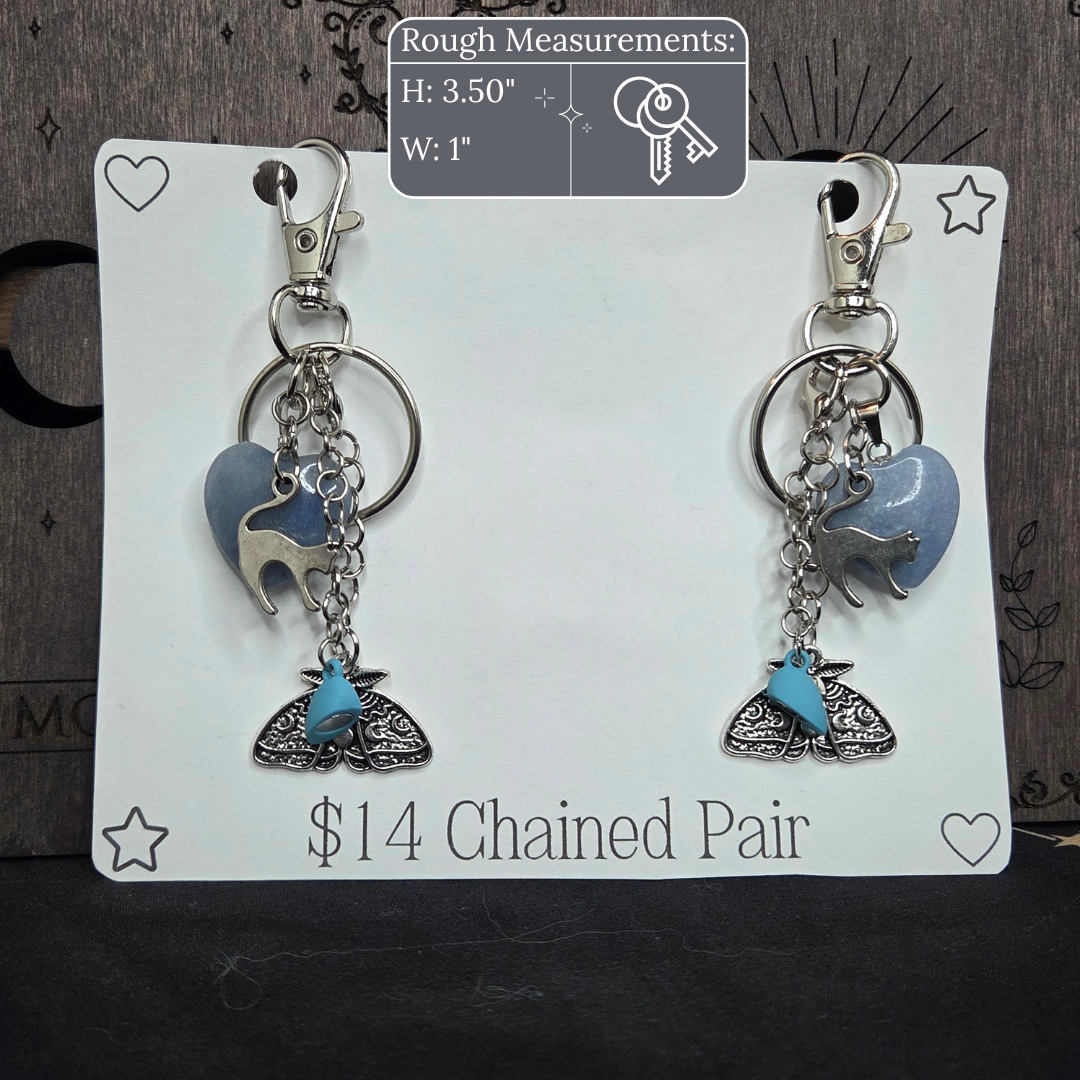 Lunar Echoes - Chained pair keychains