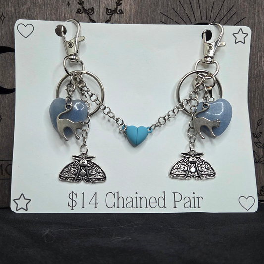 Lunar Echoes - Chained pair keychains
