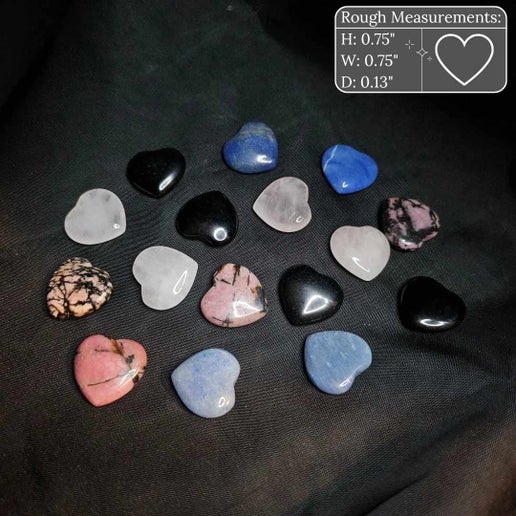 Mini Heart Shaped Crystals