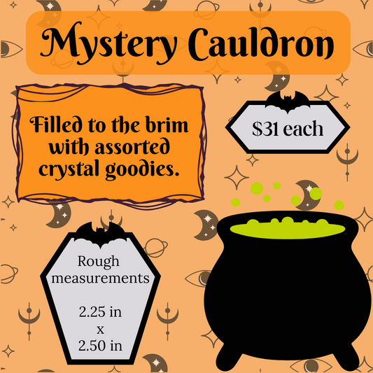 Mystery Plastic Cauldrons filled with crystals