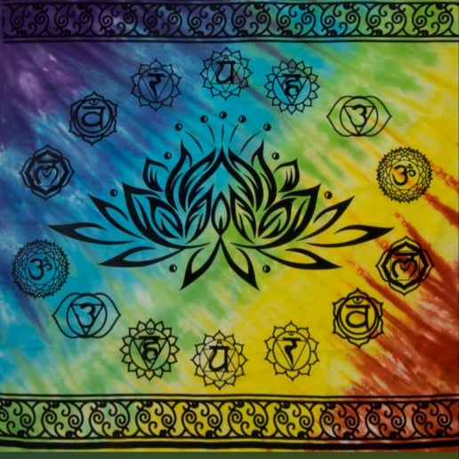 Tie Dye Lotus Altar Cloth