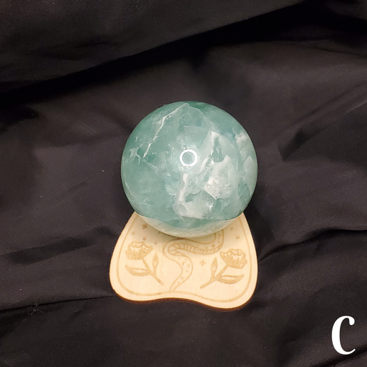 Green Fluorite Spheres